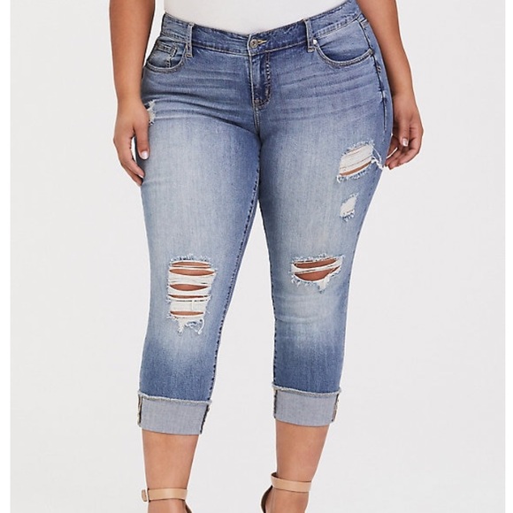 torrid boyfriend capris
